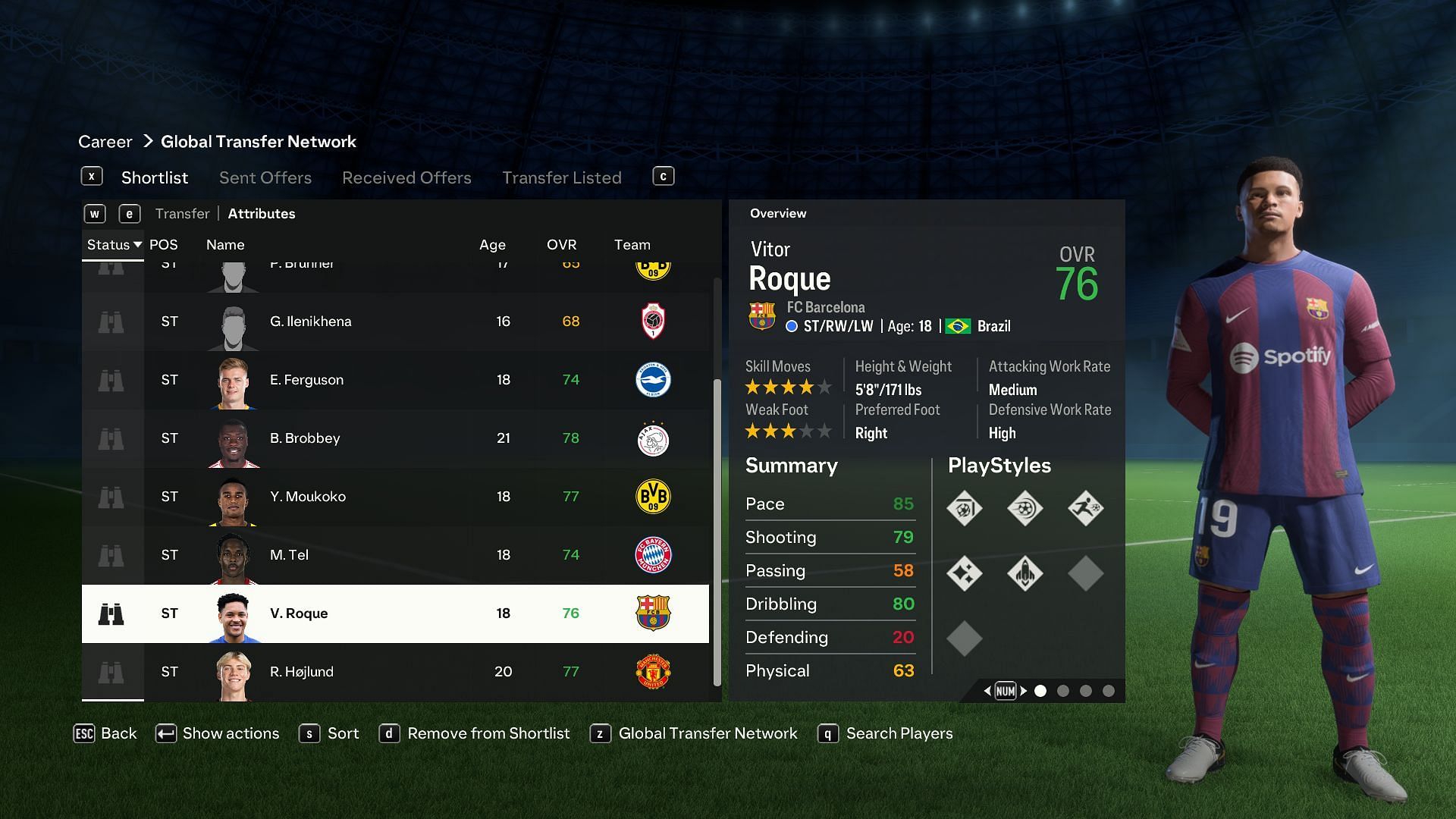 Keep an eye out for Vitor Roque (Image via EA Sports)