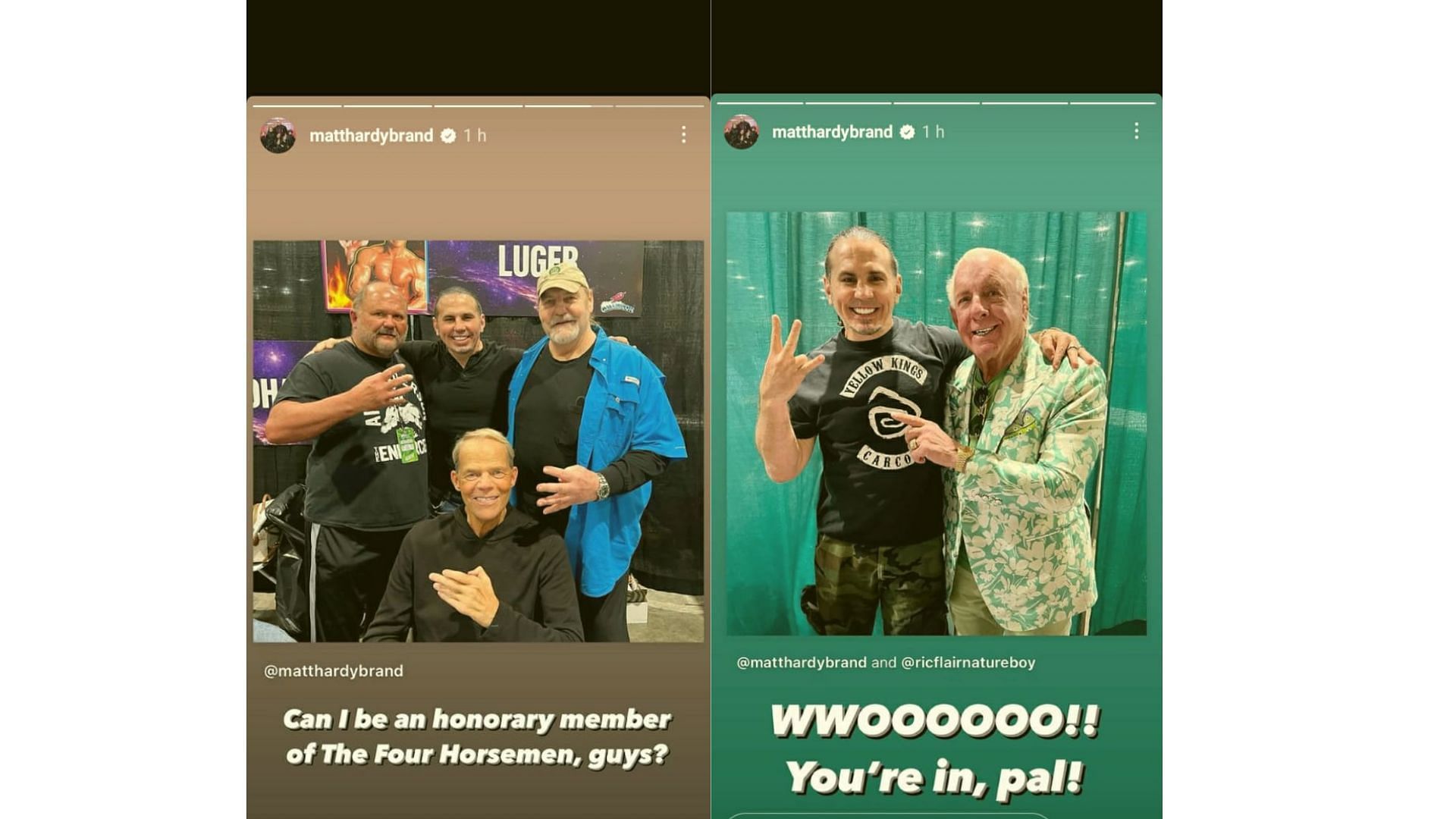 Matt Hardy is an honorary member of The Four Horsemen