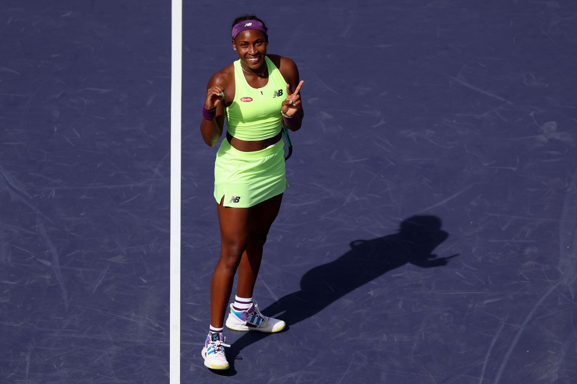 Coco Gauff pictured at BNP Paribas Open 2024