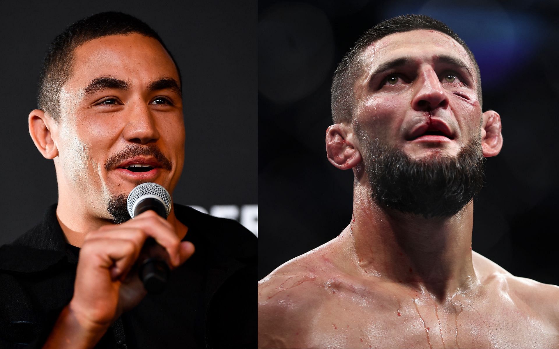 Robert Whittaker (left) will take on Khamzat Chimaev (right) in his next fight. [via Getty Images]