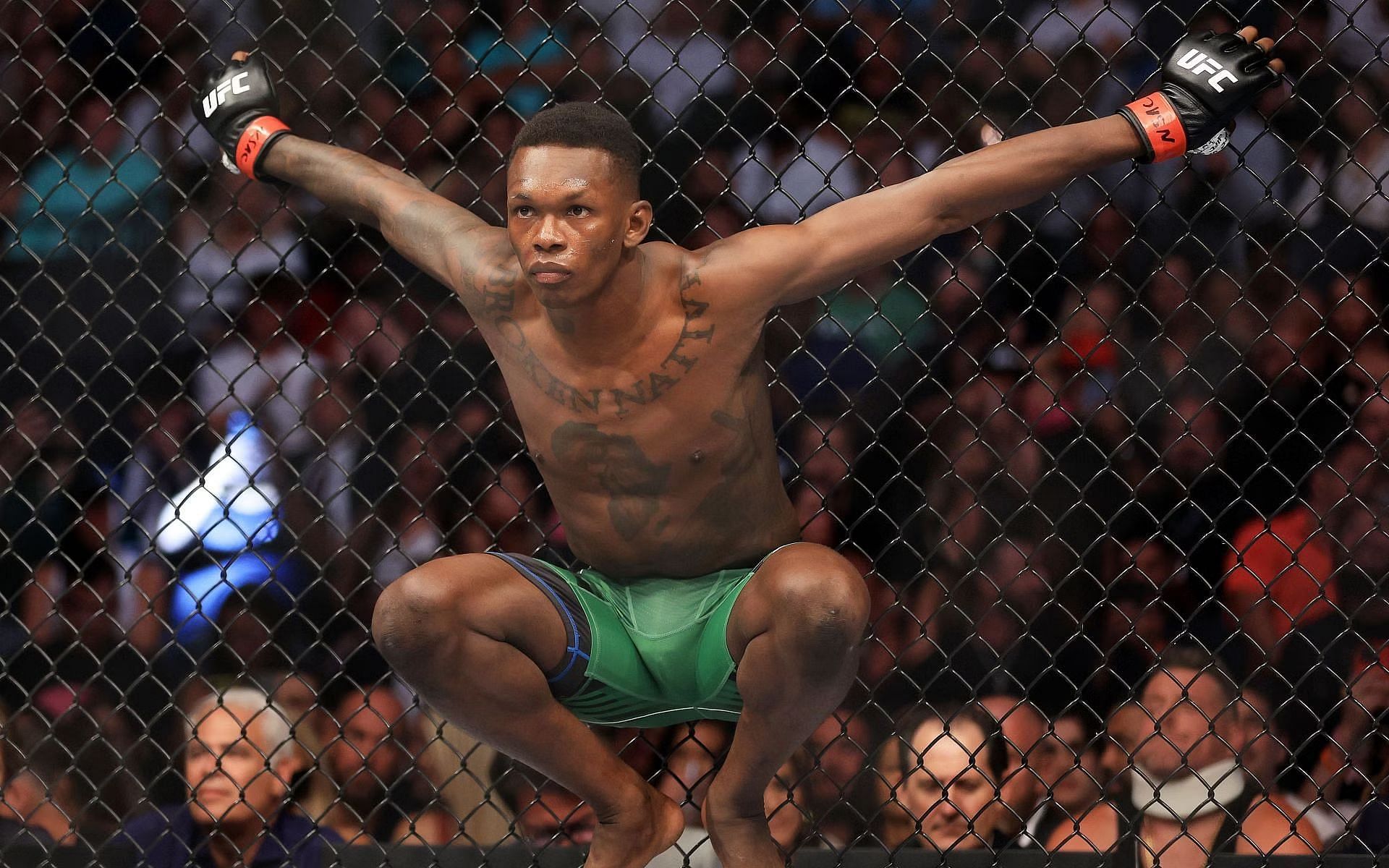 Israel Adesanya (pictured) used to train in China with UFC 299 main card fighter, says the former champ [Image Courtesy: @GettyImages]