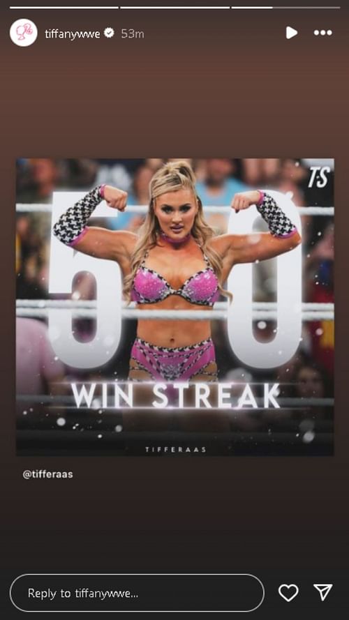A screengrab of Tiffany Stratton's Instagram Story.
