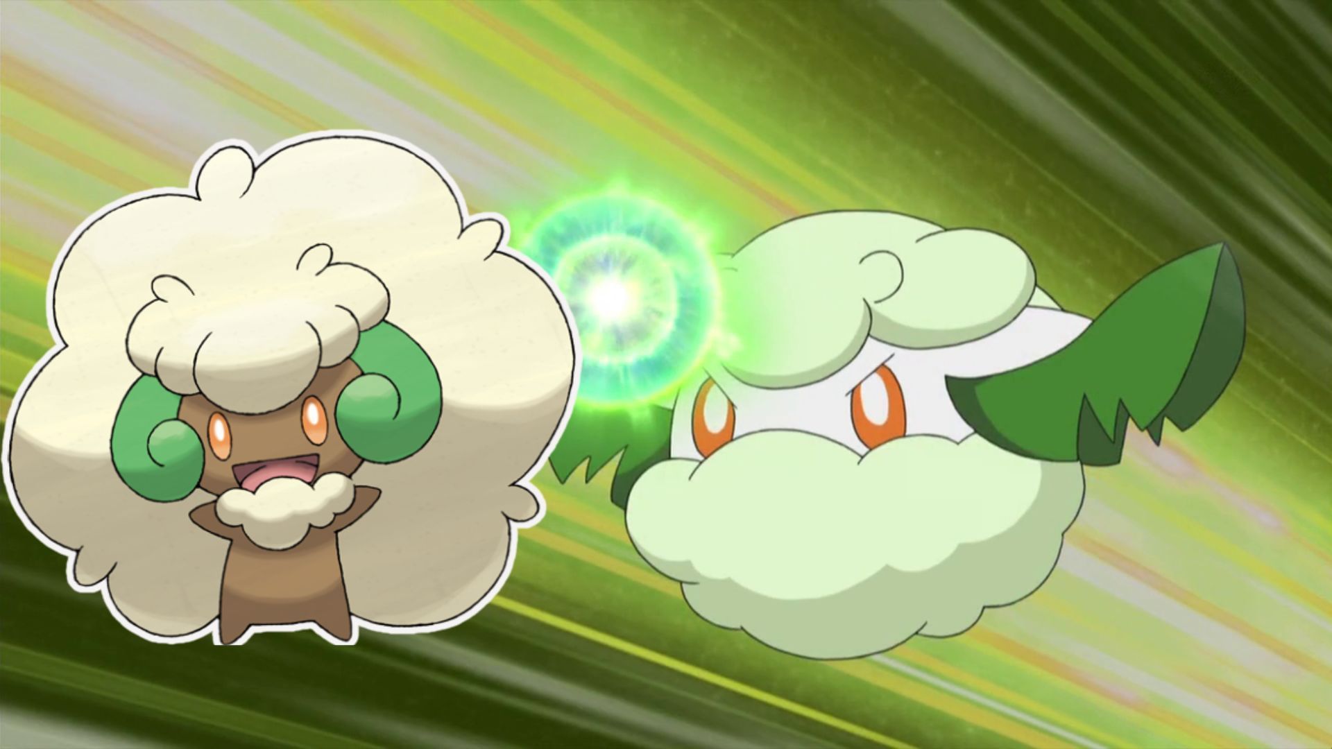 Cottonee evolves into Whimsicott (Image via TPC)