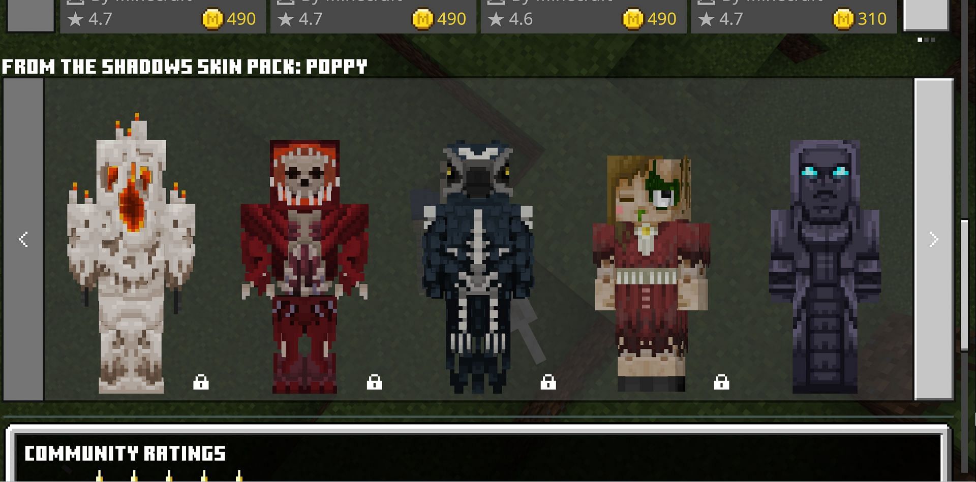 Some of the skins in this pack are genuinely creepy. (Image via Mojang)