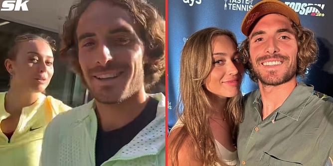 "A really cool morning surprise" - Stefanos Tsitsipas and girlfriend Paula Badosa live life large in Miami with color-coordinated Aston Martin car