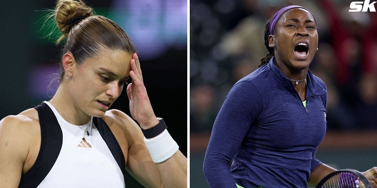 Maria Sakkari and (right) Coco Gauff