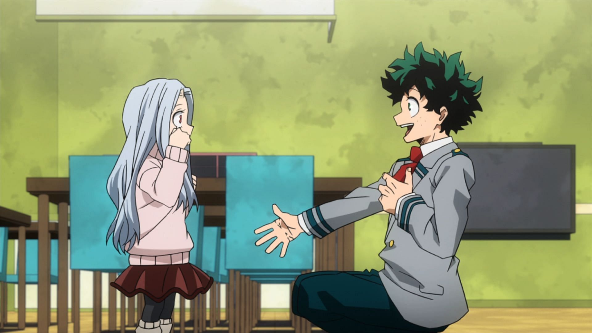 My Hero Academia chapter 416 reveals there&#039;s nothing Eri can currently do to help her hero (Image via BONES)
