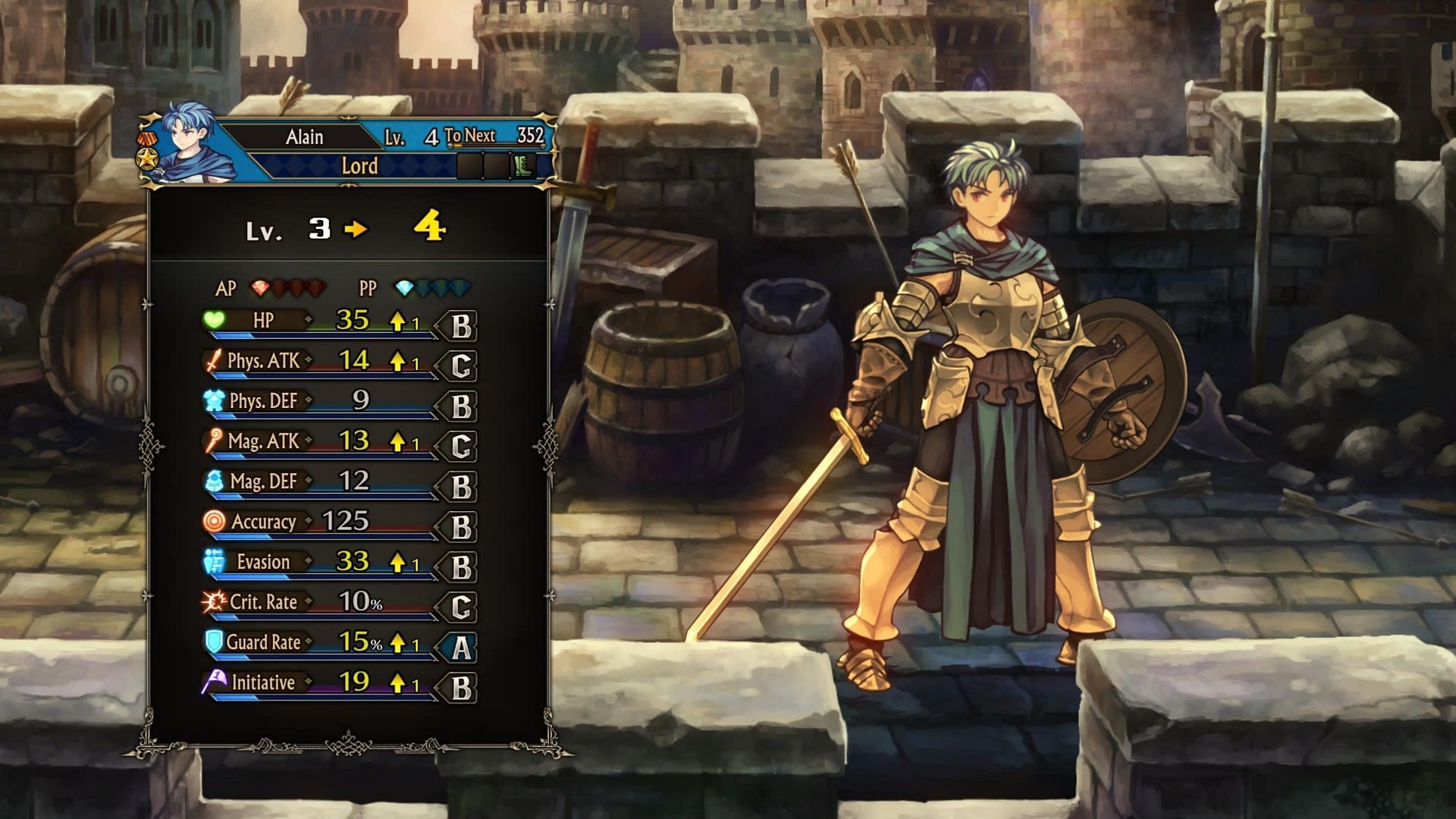 The stat and leveling system will feel familiar somewhat to Fire Emblem fans (Image via Atlus)