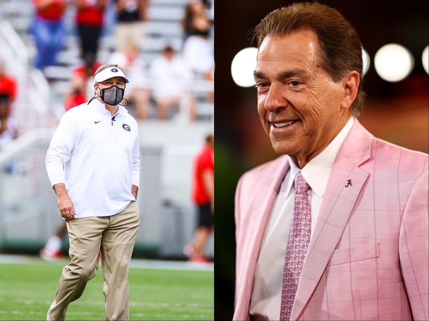 Kirby Smart Instagram and Nick Saban offical foundation Instagram 