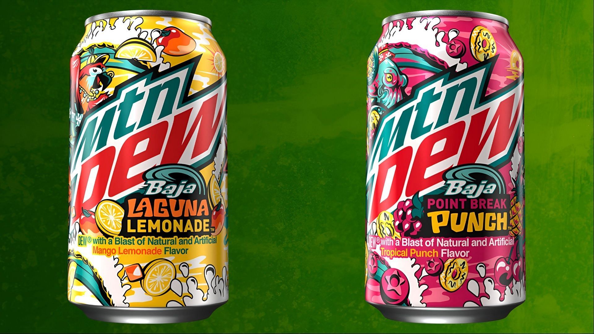 The Laguna Lemonade and Point Break Punch were launched this Monday, March 19 (Image via Mountain Dew)