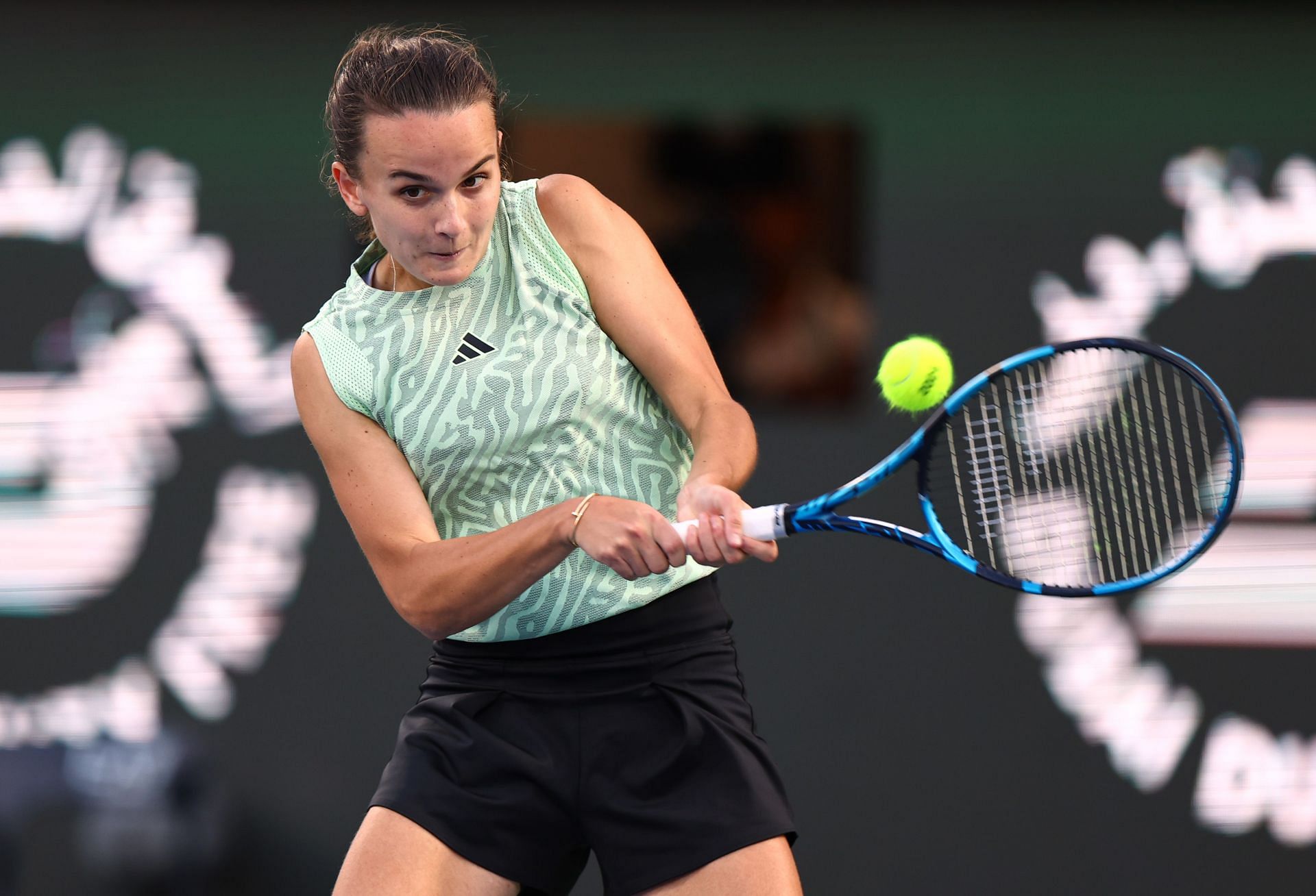 Clara Burel at the Dubai Duty Free Tennis Championships - Day 1