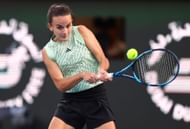Clara Burel at the Dubai Duty Free Tennis Championships - Day 1
