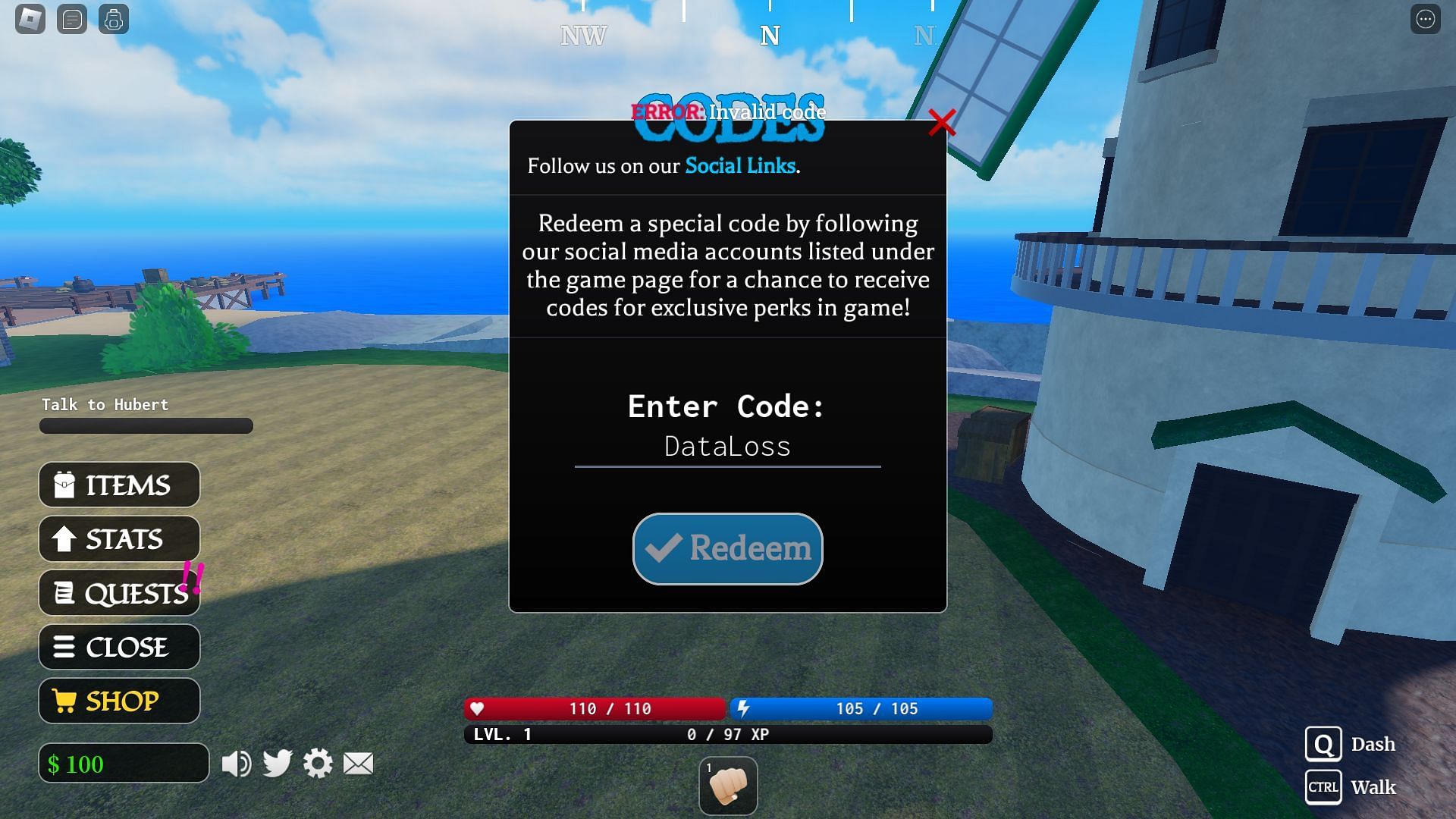 Troubleshooting codes for Pirate Legacy (Image via Roblox)