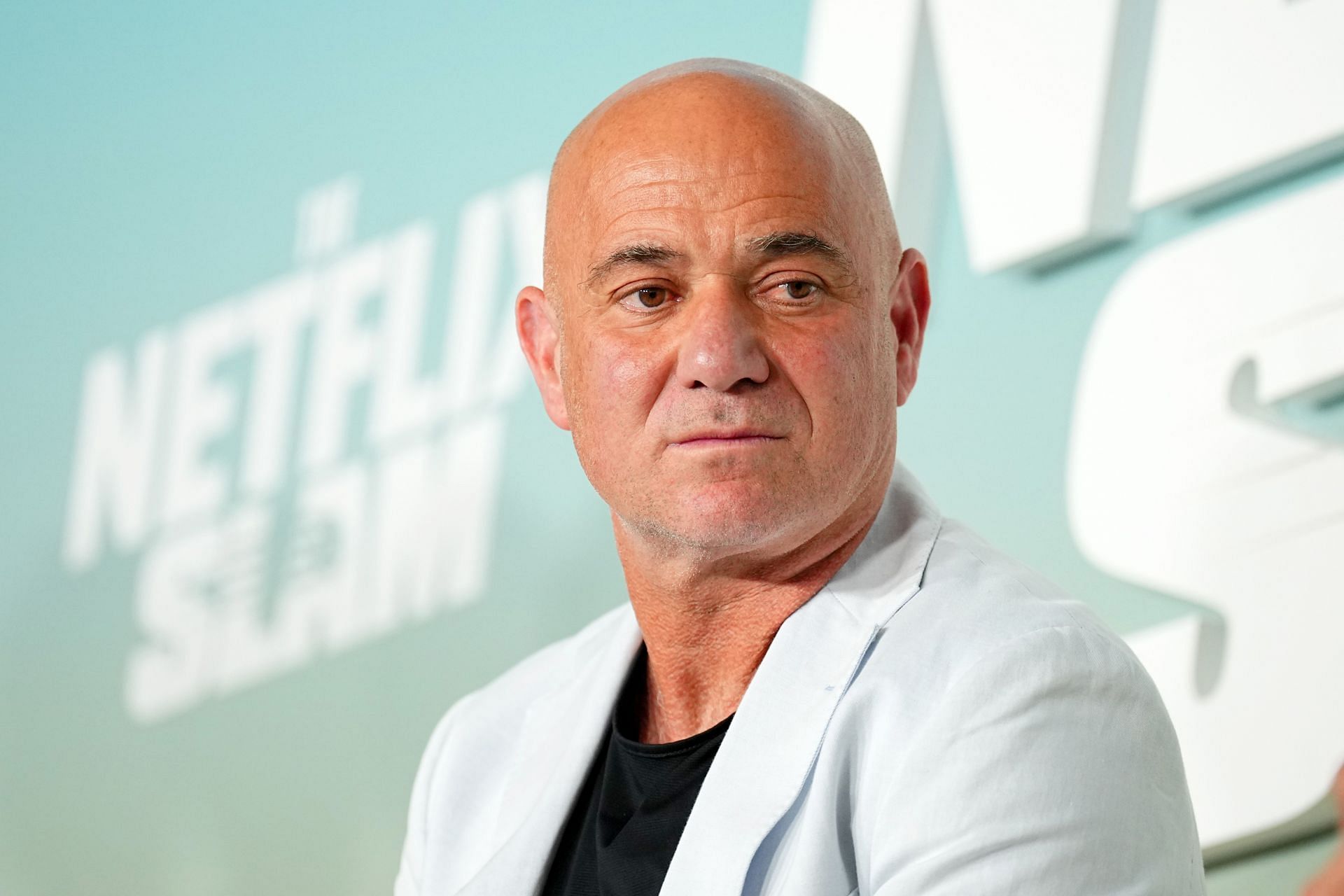 Andre Agassi pictured at The Netflix Slam 2024