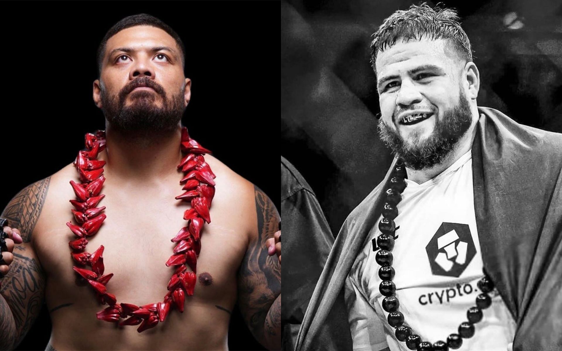 Justin Tafa (left) and Tai Tuivasa (right) are two of the most exciting heavyweight fighters [Images Courtesy: @bambamtuivasa and @justin.tafa Instagram]