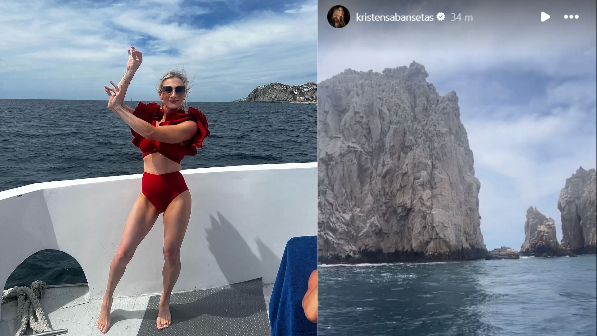 Kristen Saban turns her vacation mode on.