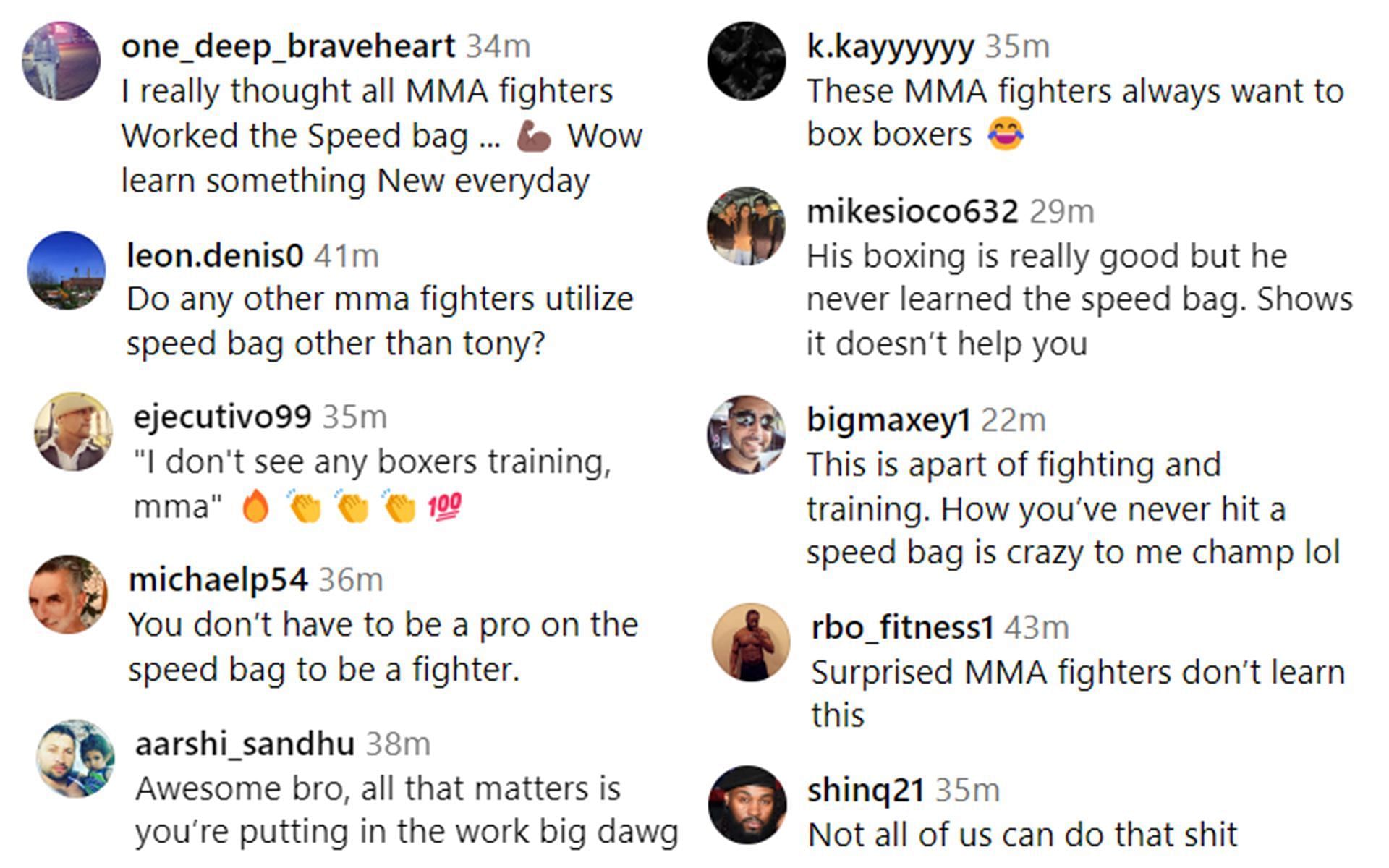 Fan reactions to &#039;Rampage&#039; training with speed bag