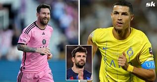 Gerard Pique snubs Cristiano Ronaldo for Lionel Messi as he builds dream 7-a-side team