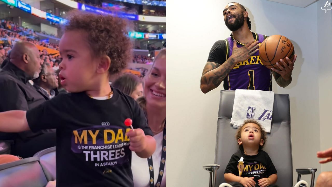 D&rsquo;Angelo Russell&rsquo;s girlfriend Laura Ivaniukas shares son Riley&rsquo;s adorable gesture as Lakers star breaks franchise record