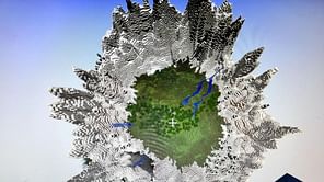 Minecraft player finds stunning forest seed surrounded by mountains