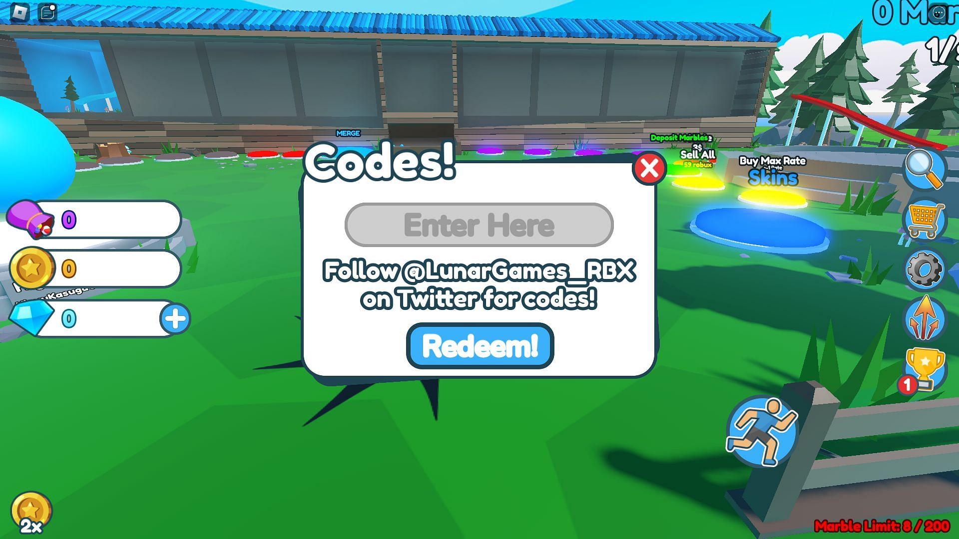 Active codes for Marble Merge Tycoon (Image via Roblox)