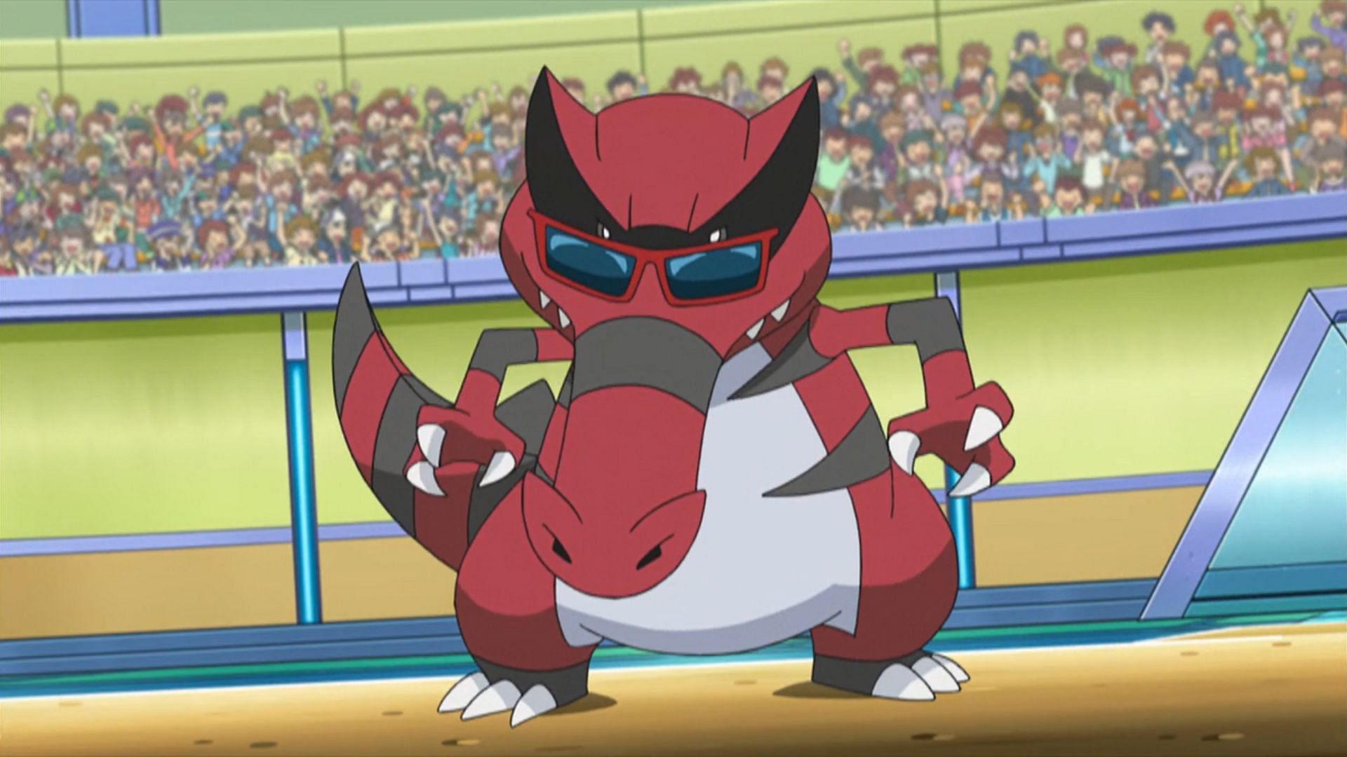 Krookodile as seen in the Pokemon anime (Image via TPC)