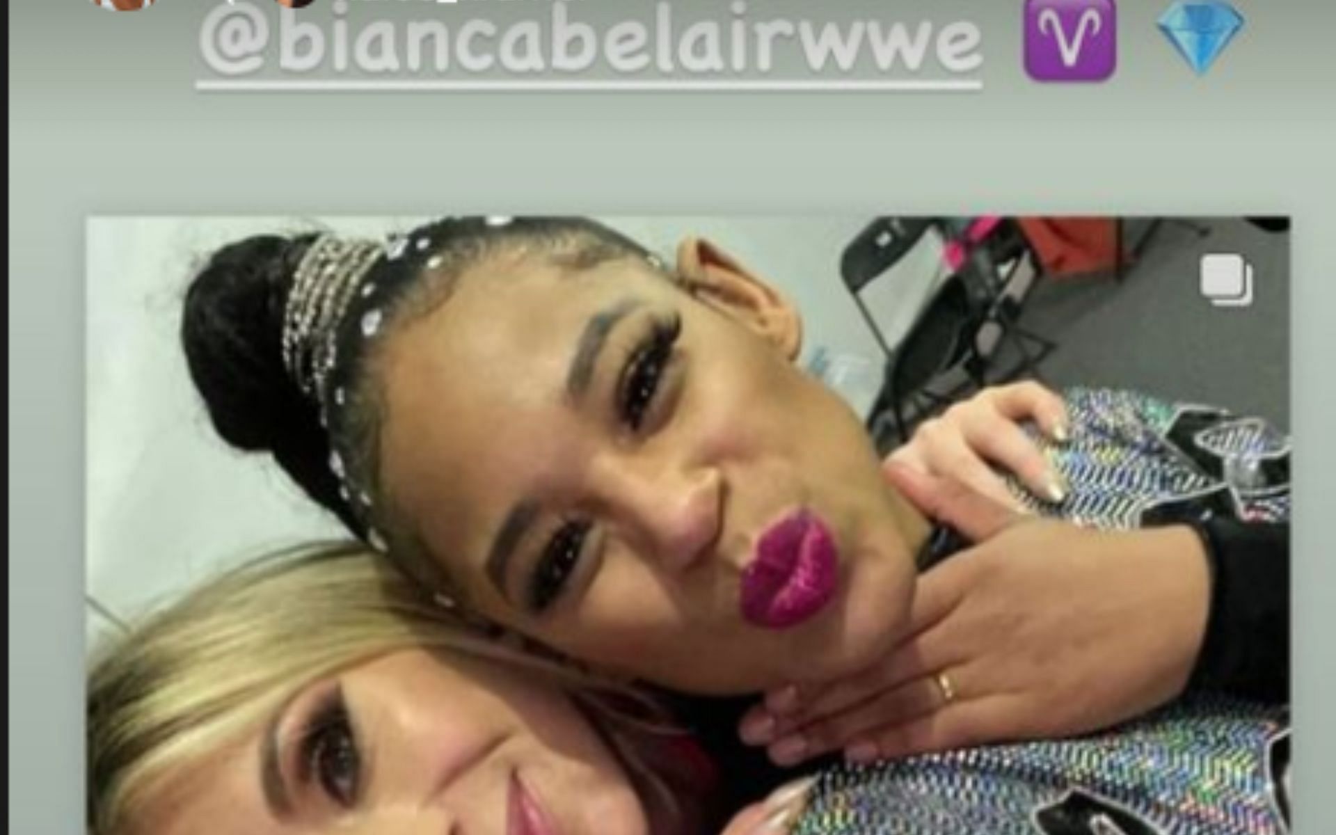 Charlotte Flair wrote #WeLoveBianca in support.