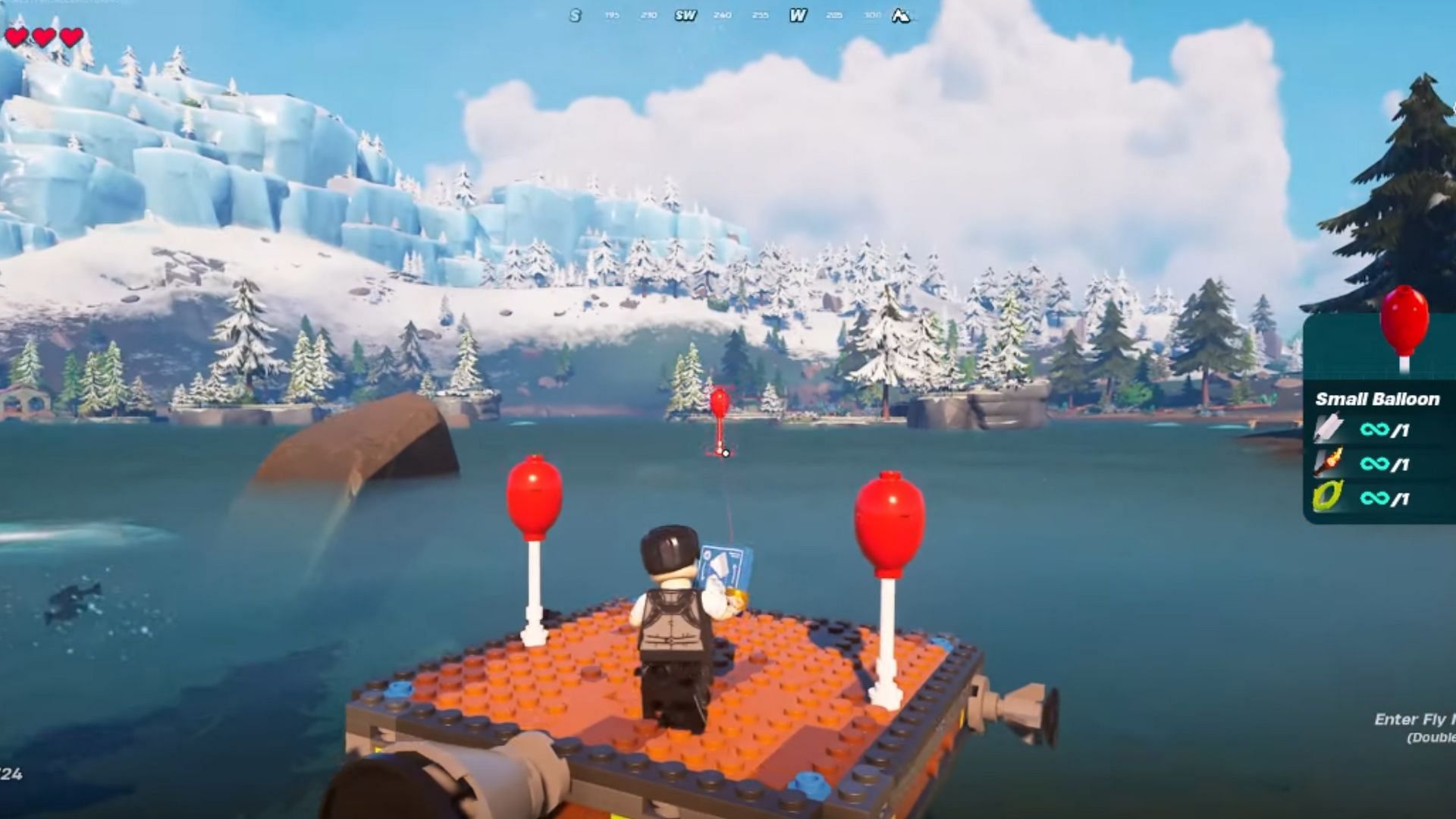 Follow the steps to make your boat in LEGO Fortnite (Image via YouTube/ Perfect Score)