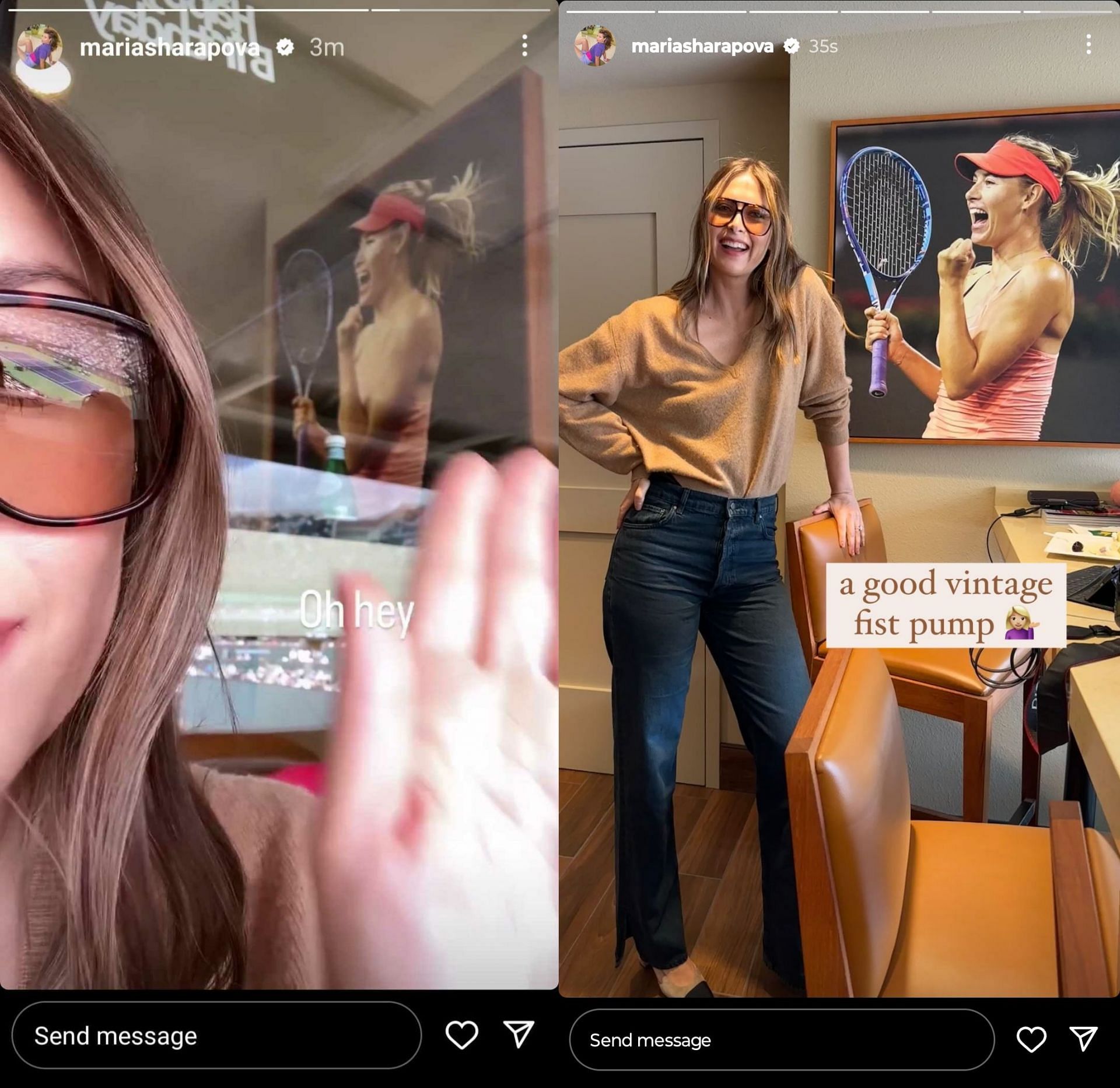 Maria Sharapova&#039;s Instagram stories