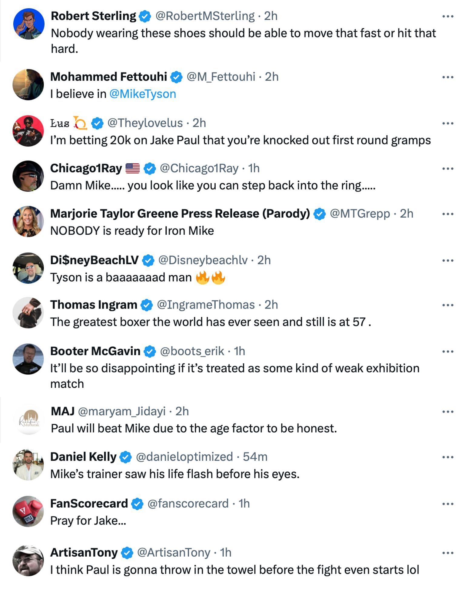 Fans reacting to Mike Tyson&#039;s recent training video [via @miketyson on X]