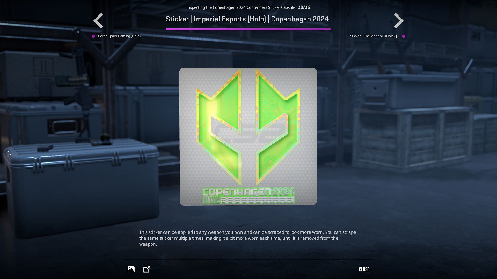 Imperial Esports Holo sticker (Image via Valve)