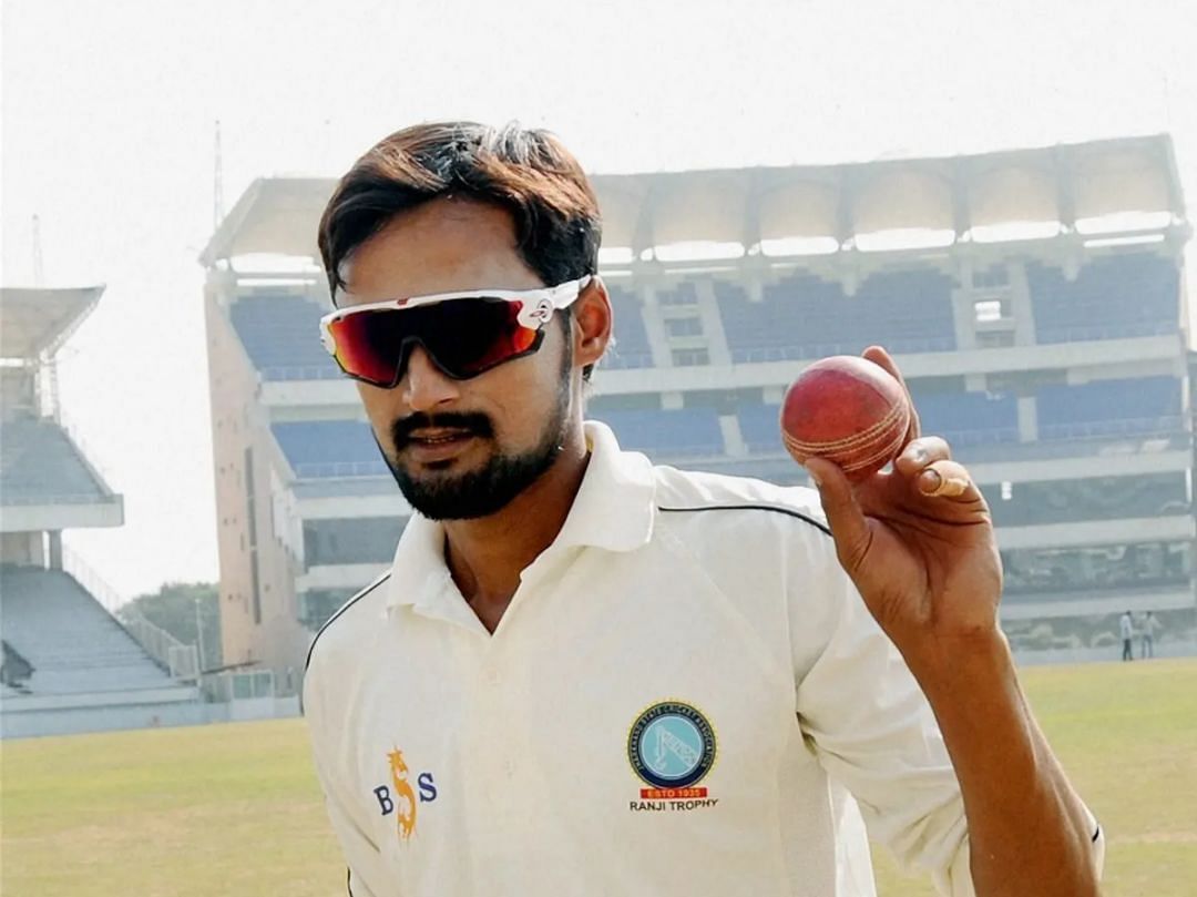 Shahbaz Nadeem after taking a fifer in the Ranji Trophy