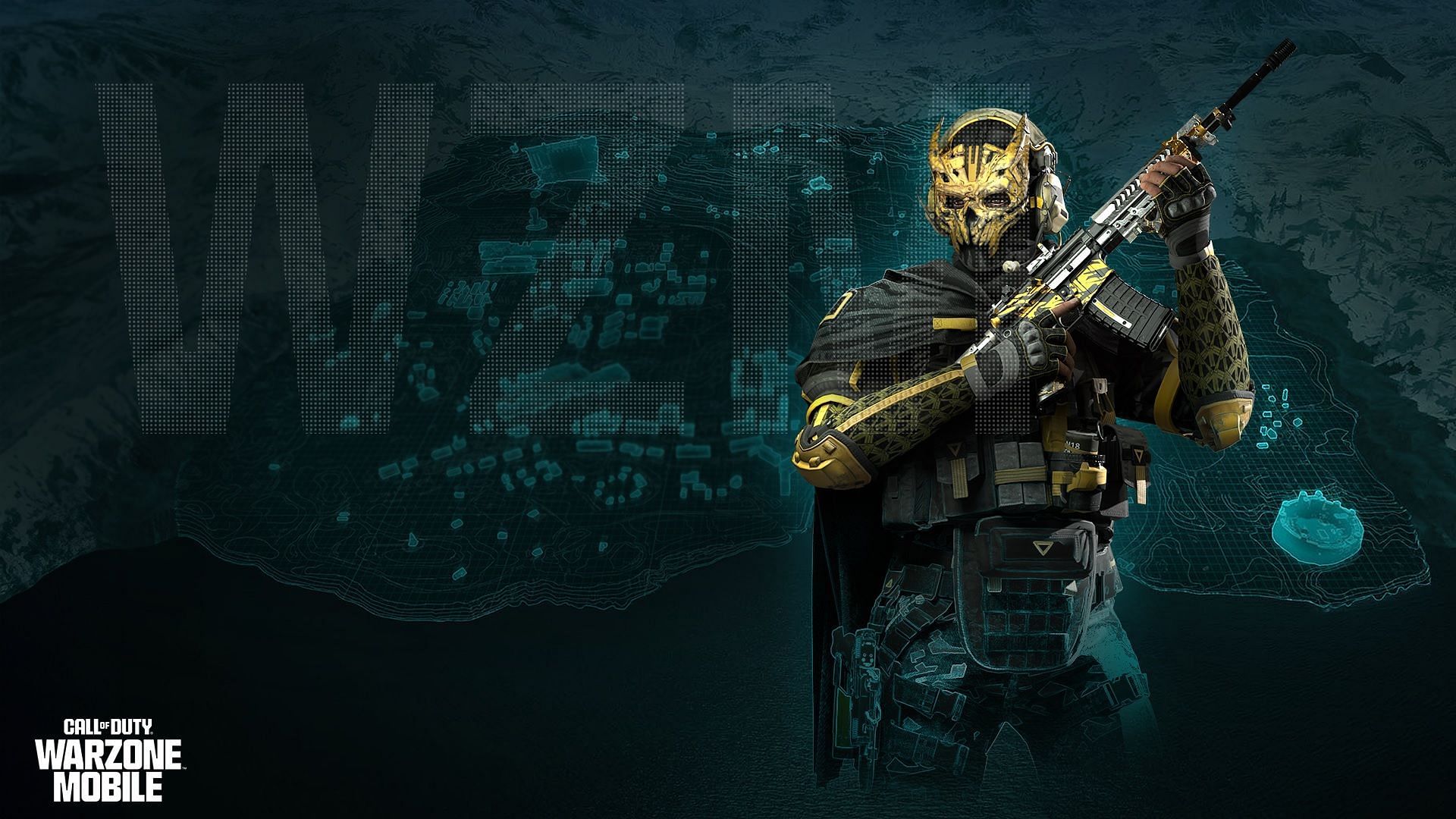 Ghost Golden Phantom Operator skin in Warzone Mobile (Image via Activision)