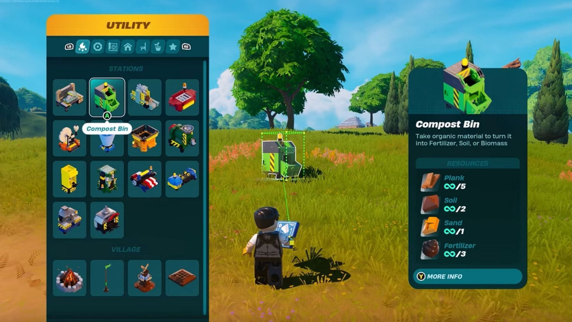 Construct a Compost Bin at your base first (Image via YouTube/Perfect Score)