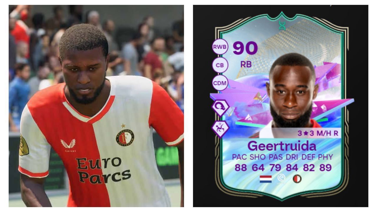 EA FC 24 Future Stars Academy Evolutions Lutsharel Geertruida is one of the best Right Backs in FC 24 (Image via EA Sports)