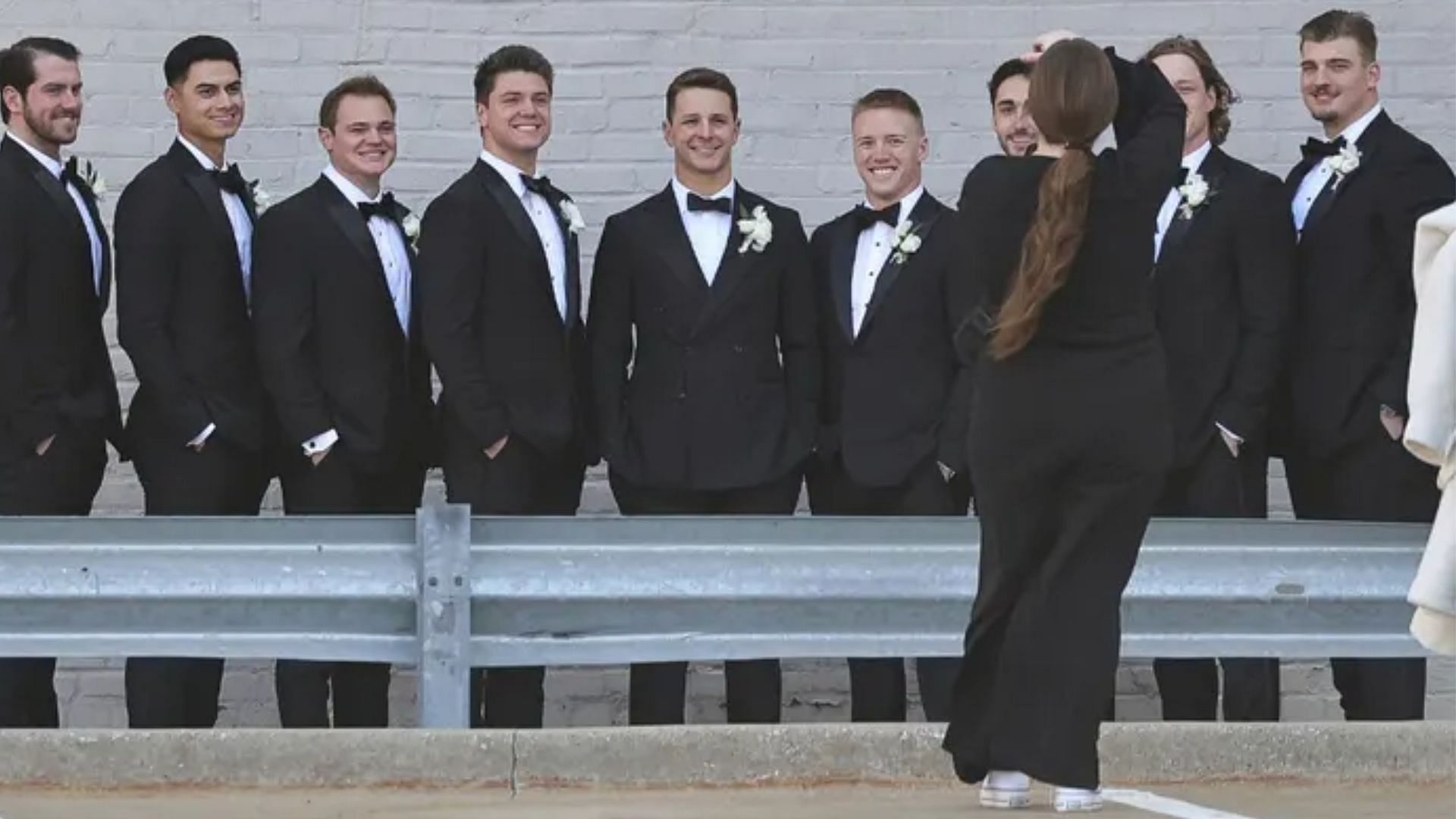 Purdy with his groomsmen.