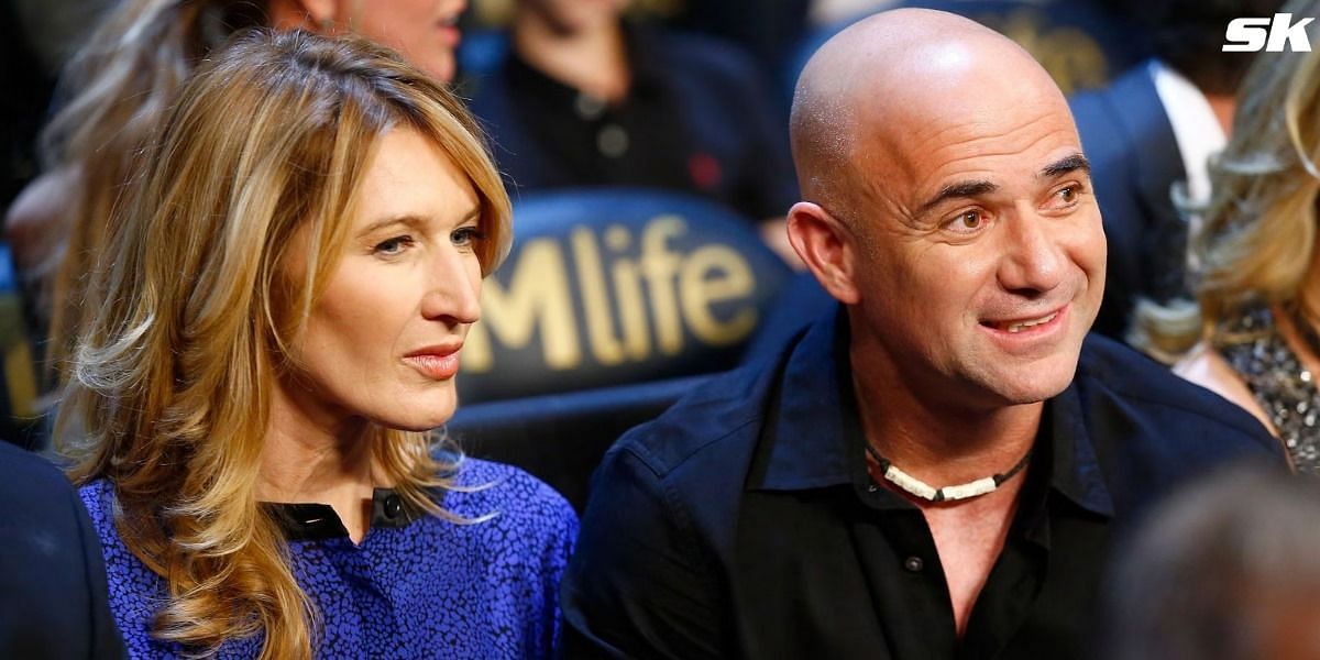 Andre Agassi and Steffi Graf (L).
