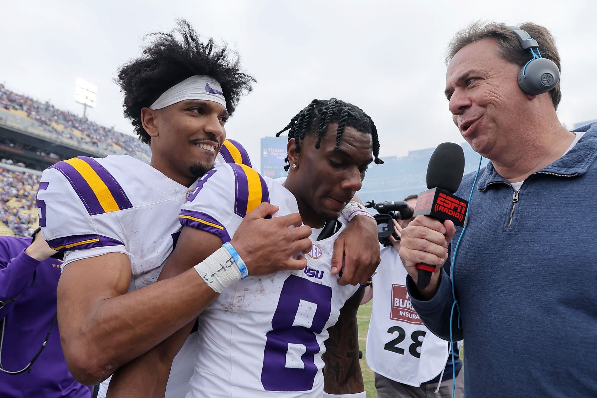 Malik Nabers (center) at Texas A&M v LSU