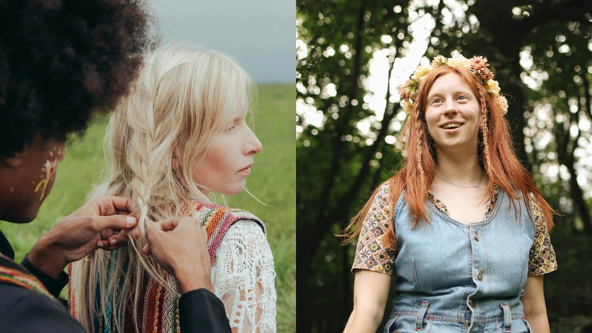 Best hippie hairstyles for women (Image via Polina Tankilevitch, Cottonbro Stusio/ Pexels)