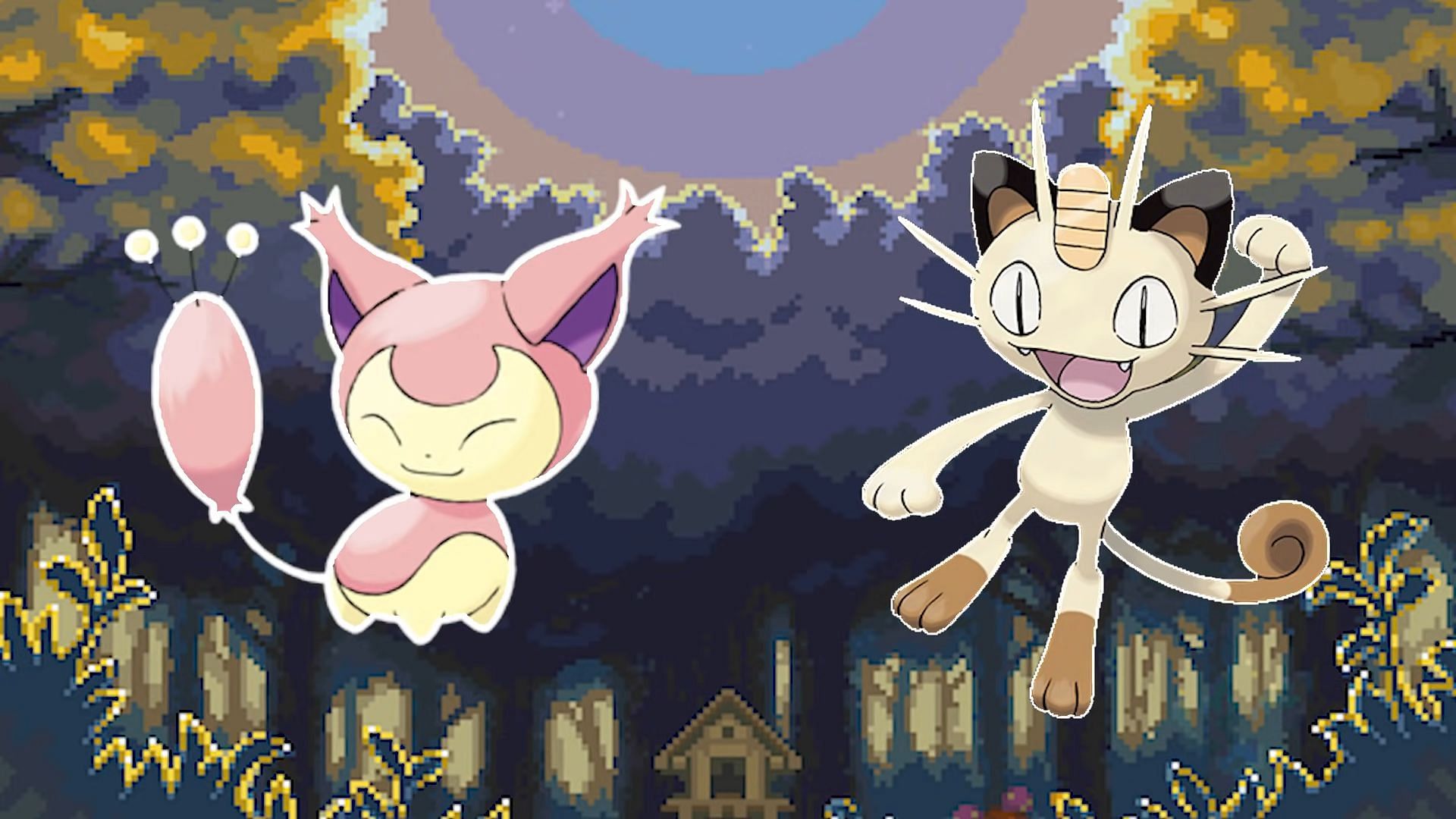 Trade in Skitty for Meowth in the Battle Tower (Image via TPC)