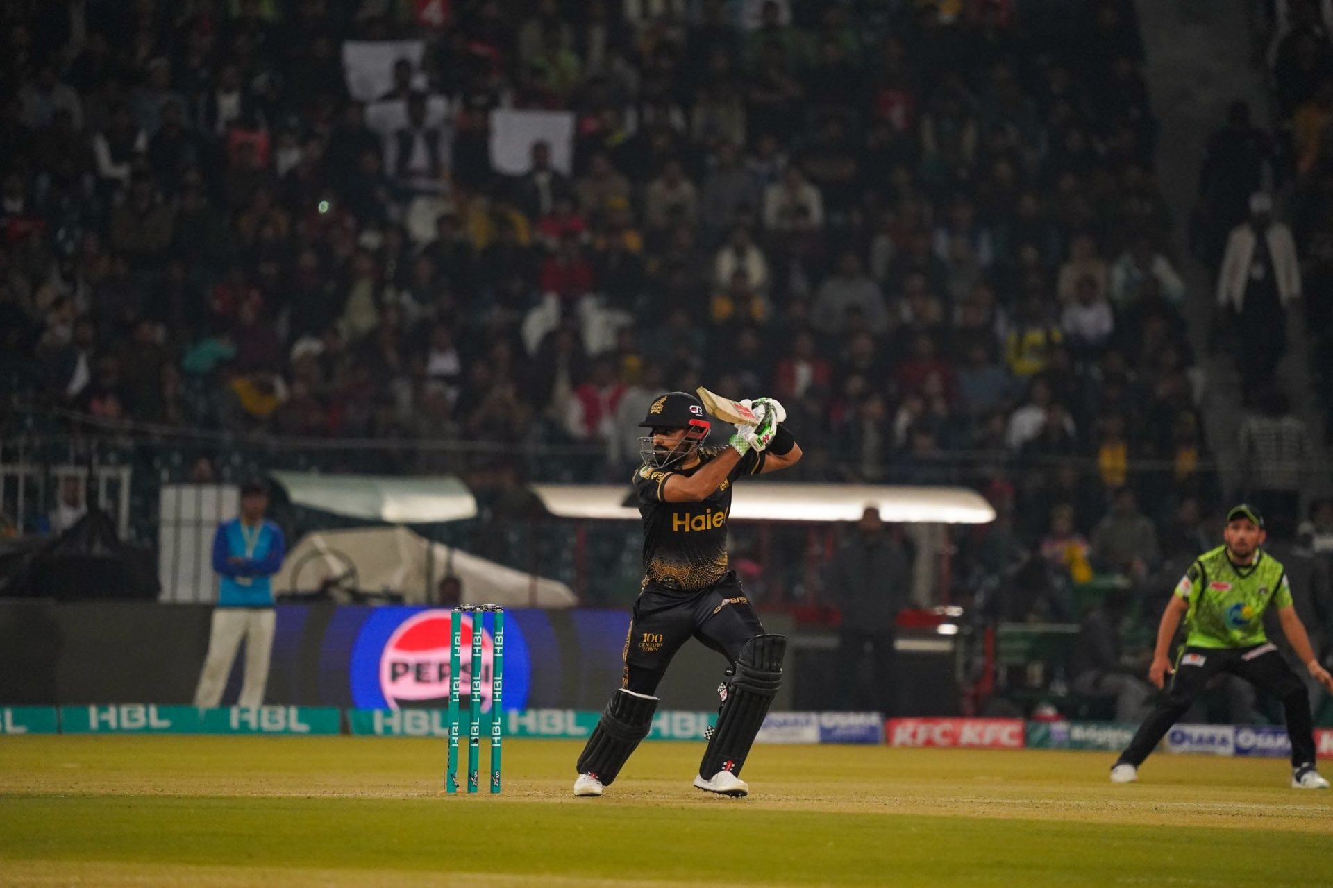 Babar Azam in action (Image Courtesy: X/Pakistan Super League)