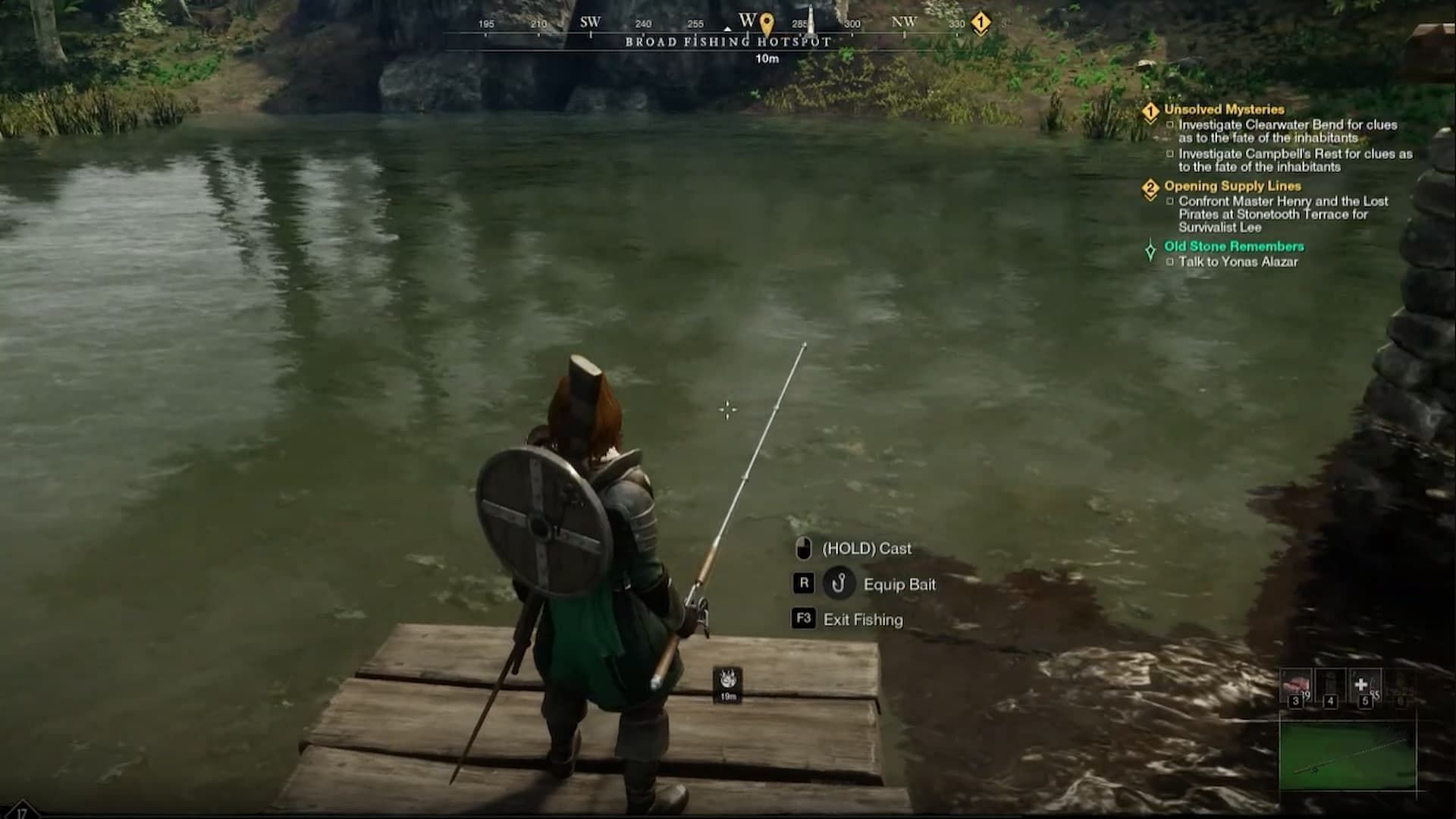 Fishing in New World (Image via Amazon Games and Captain Rusty/YouTube)