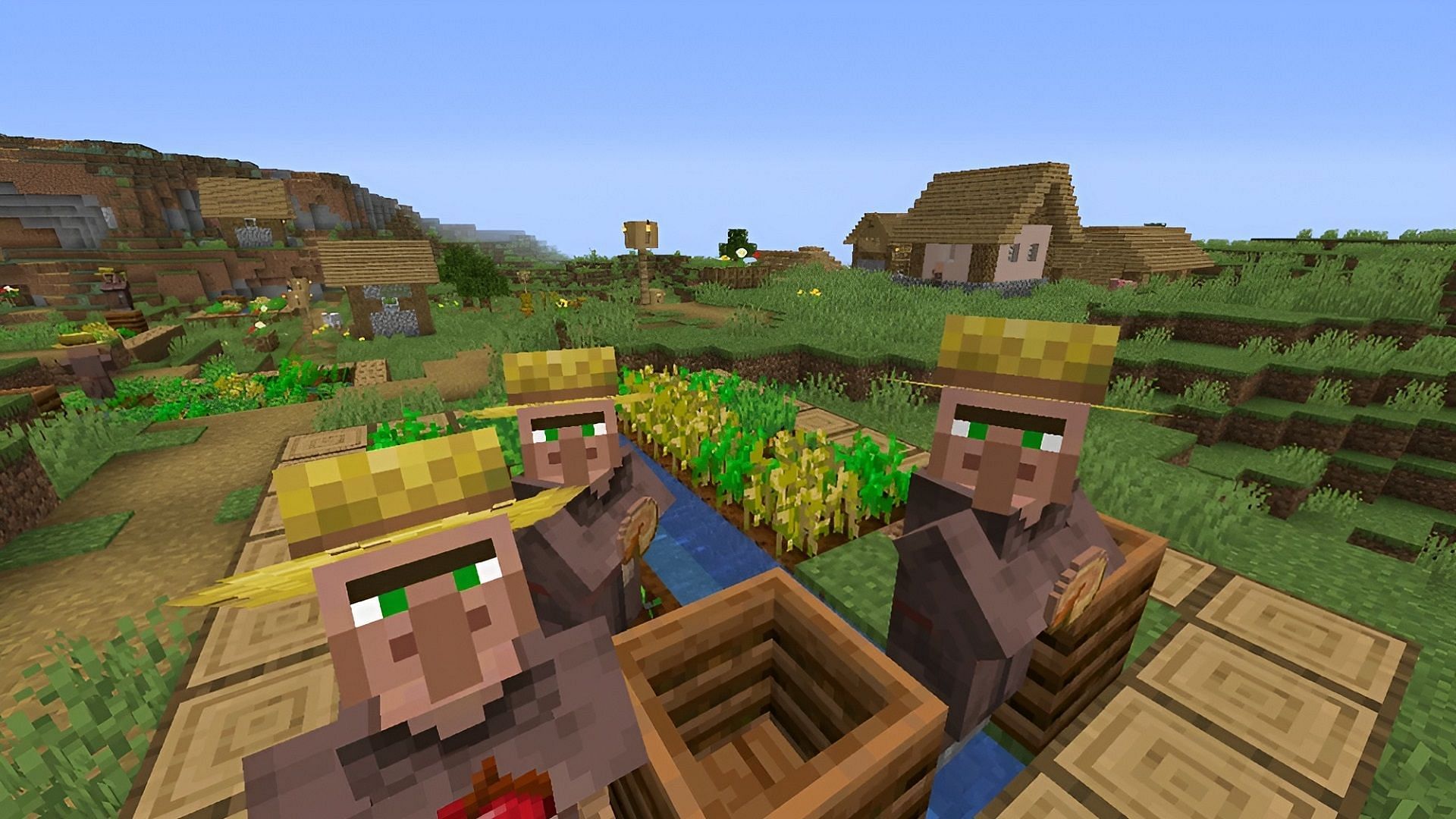 Villager trading is helpful at any point of a Minecraft Hardcore run (Image via Mojang)