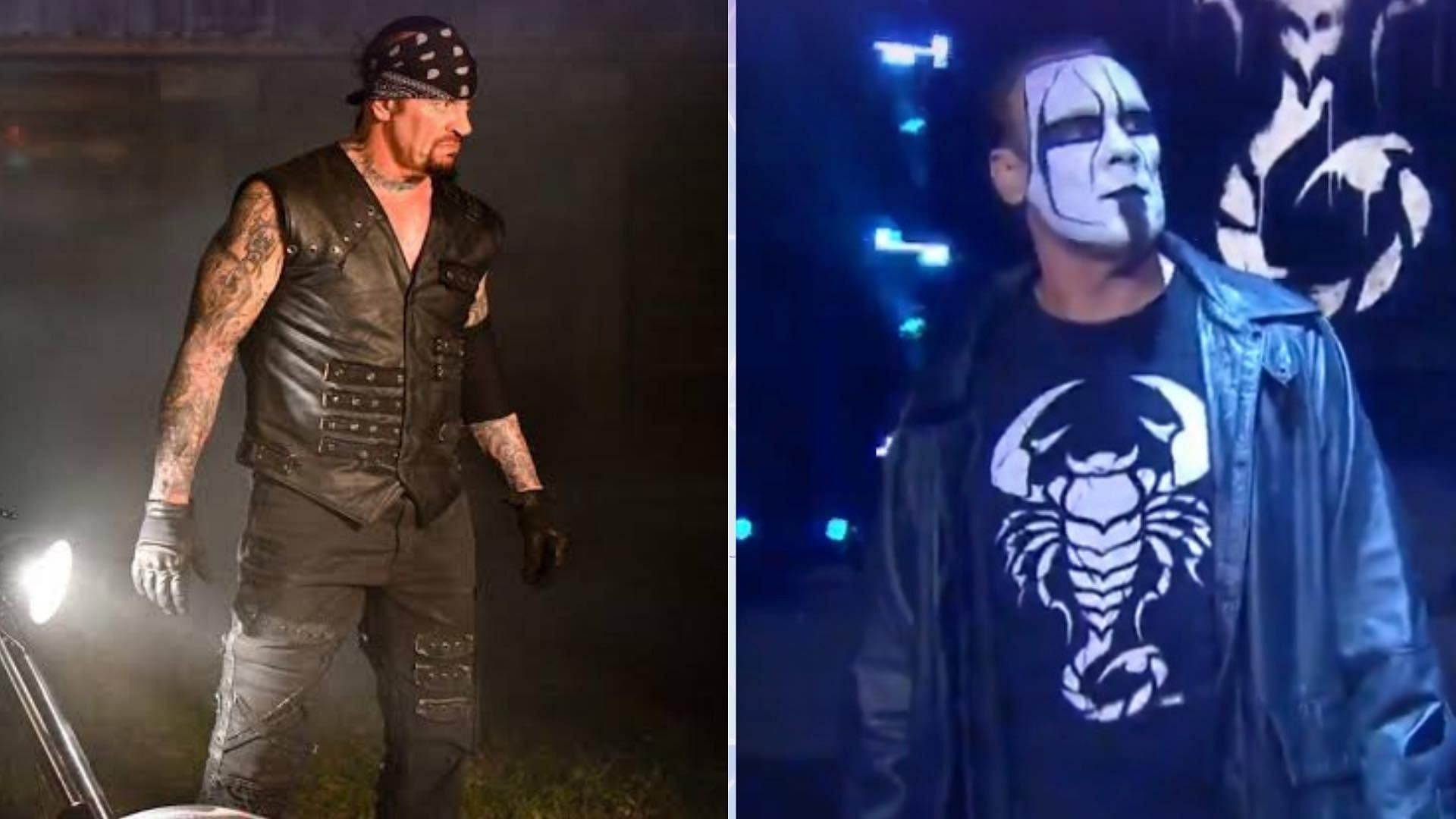 The Undertaker (right) and Sting (left)
