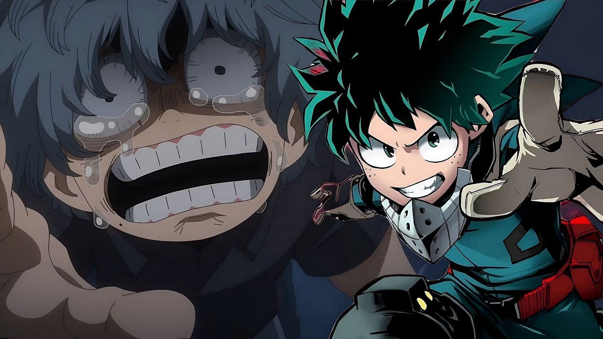 Deku and Tenko Shimura in the anime (Image via Bones).