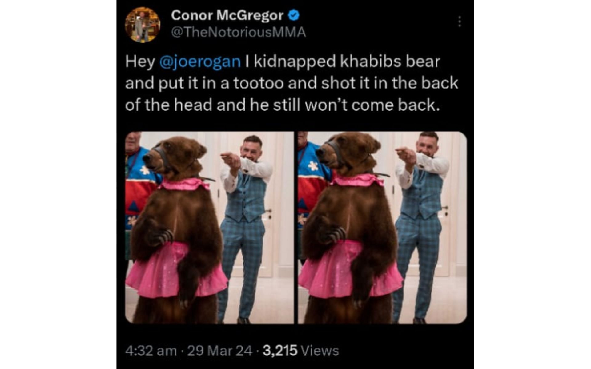 Screenshots from @TheNotoriousMMA on X