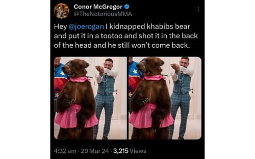 Screenshots from @TheNotoriousMMA on X