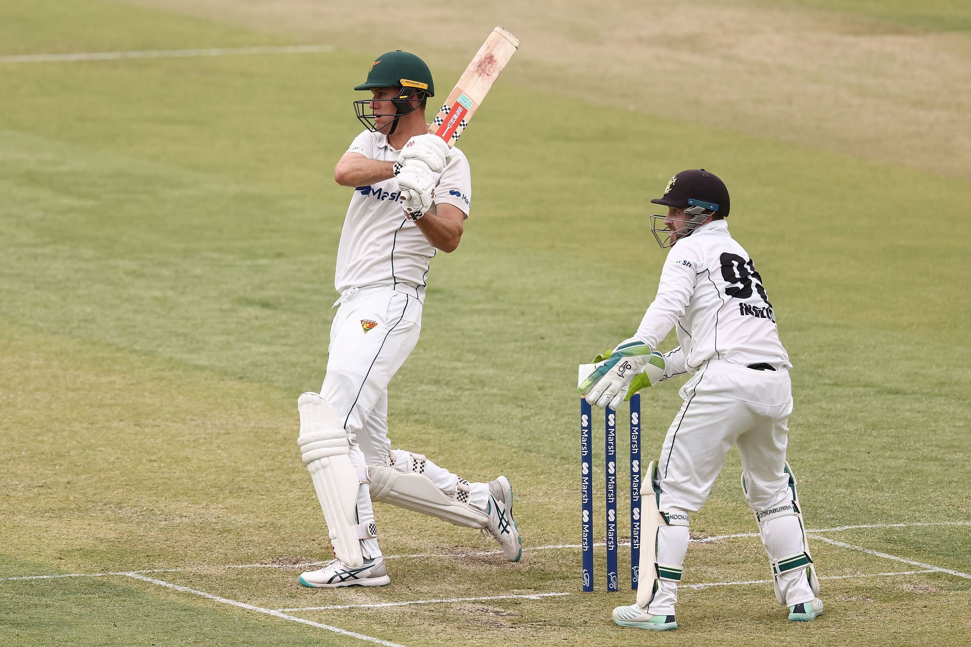 Beau Webster in action in the Sheffield Shield.