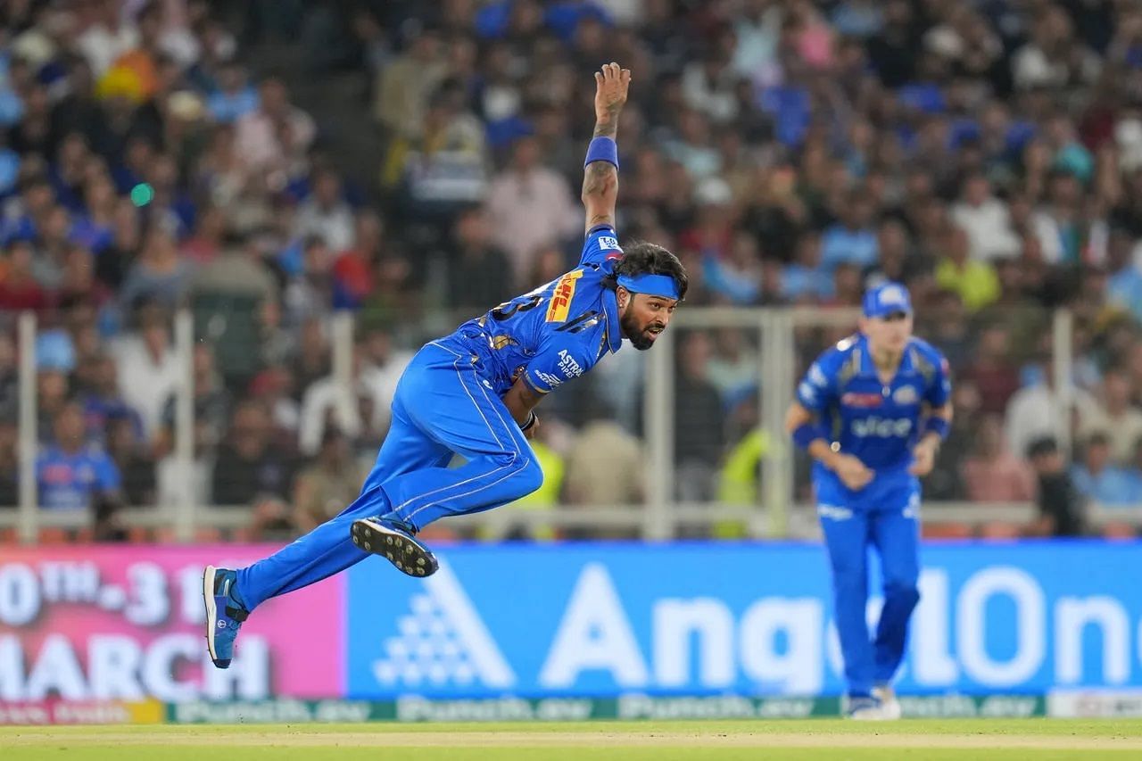 Hardik Pandya bowled the first over in the Mumbai Indians