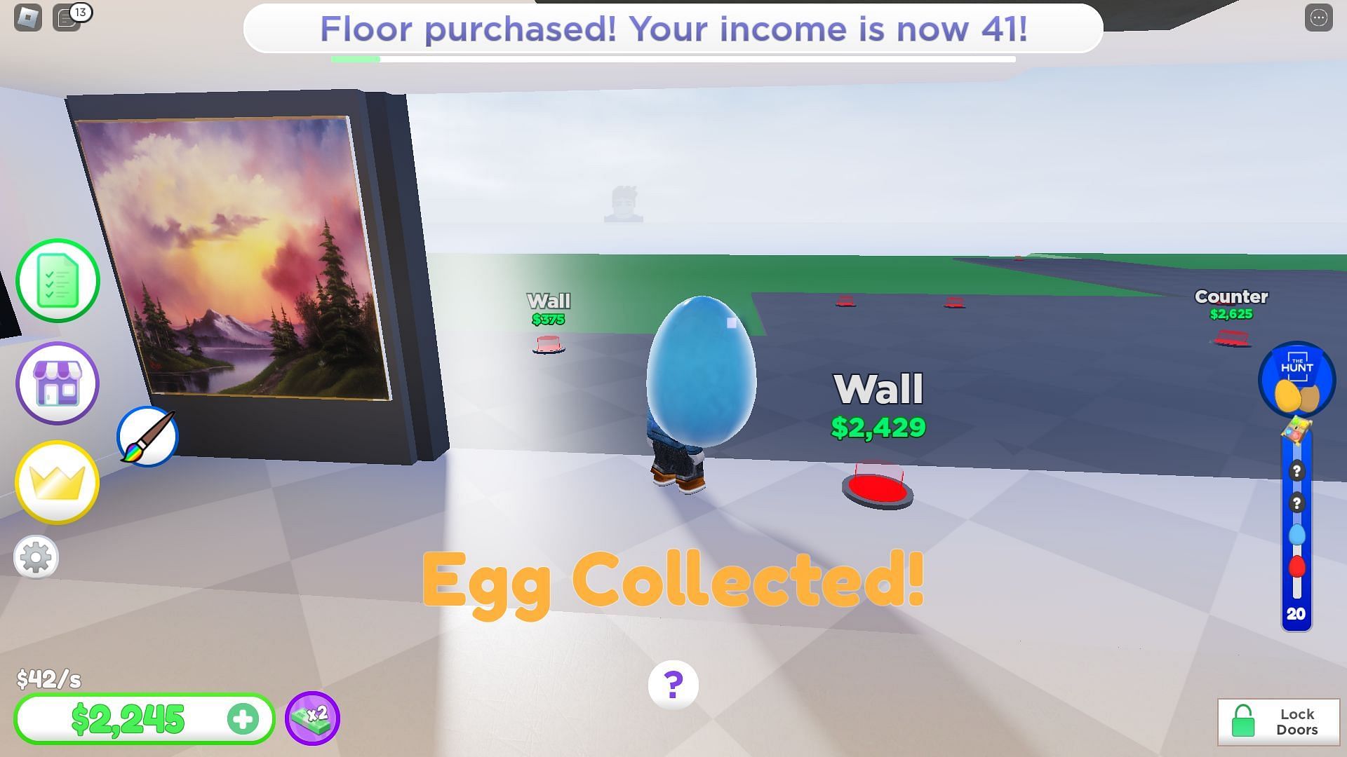 Collecting an egg for The Hunt: First Edition (Image via Roblox)
